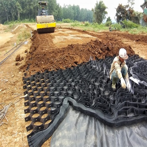 hdpe perforated geocell plastic geo paving geocell gravel