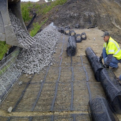 Railway Reinforcement Roadbed Uniaxial Plastic Geogrid