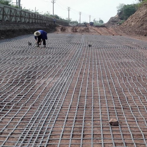 High Tenslie Strength Composite Biaxial Welding Steel Plastic Geogrid