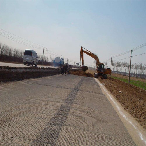 Polypropylene two way geogrid plastic biaxial mesh geogrid road pavement reinforcement