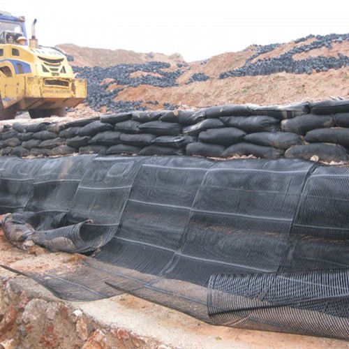 Geosynthetics Construction Material Soil Stabilization 100kn/M Plastic HDPE Uniaxial Geogrid