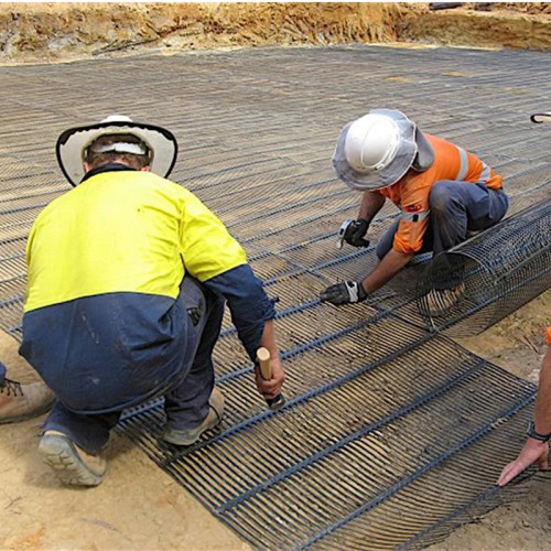 Geosynthetics Construction Material Soil Stabilization 100kn/M Plastic HDPE Uniaxial Geogrid