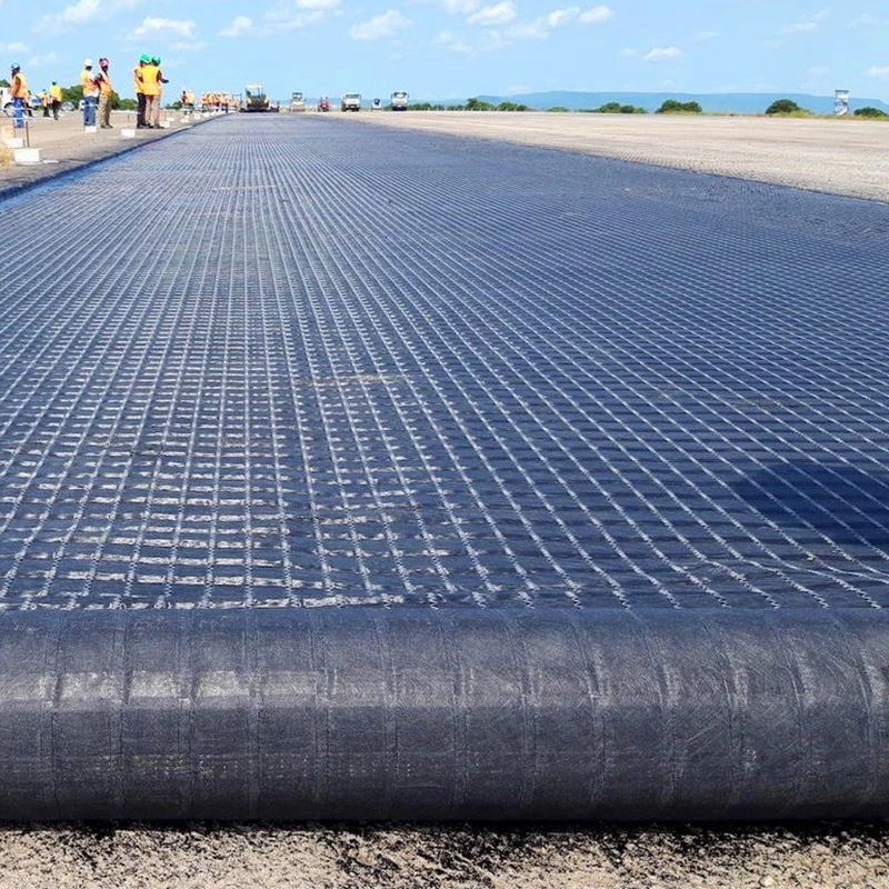 Polyester Reinforcement Grid with Nonwoven Geotextile