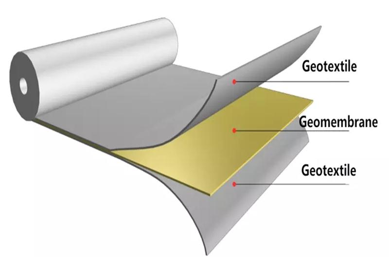 composite geomembrane 1 geotextile with 1 membrane